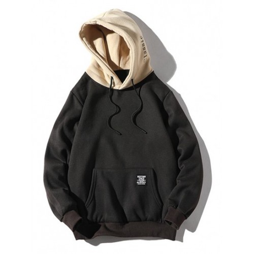 Color-blocking Letter Patch Detail Pouch...