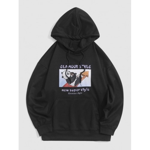 Glamour Style Panda Graphic Hoodie