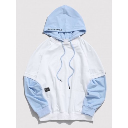 Contrast Faux Twinset Letter Embroidery ...