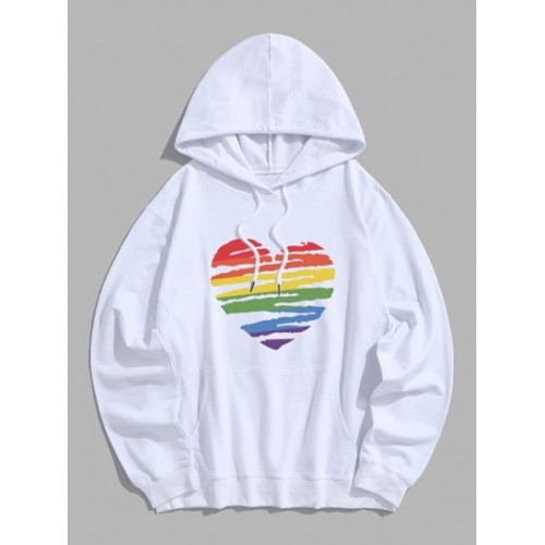 Colorful Painted Heart Graphic Drawstrin...