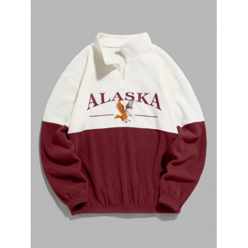 Quarter Zip Design ALASKA Embroider Two ...