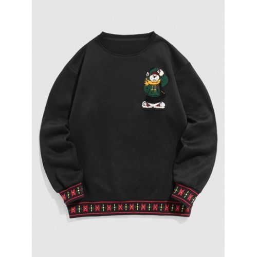 Cartoon Bear Terry Embroidered Thermal F...