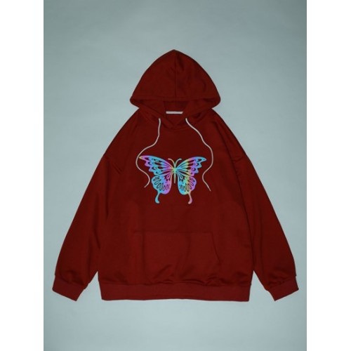 Y2K Aesthetic Reflective Butterfly Print...
