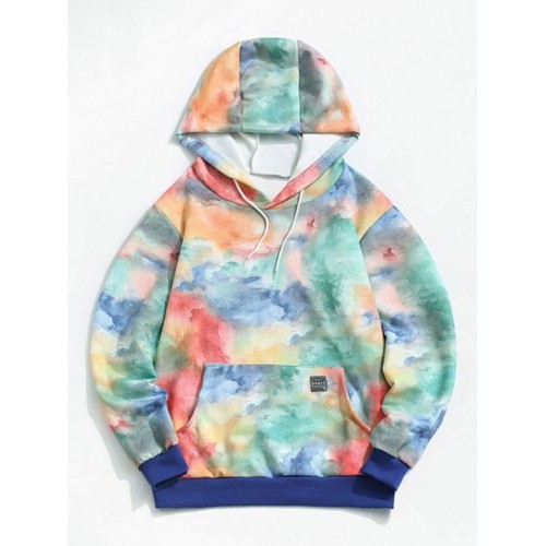 Colorful Tie Dye Print Applique Detail H...