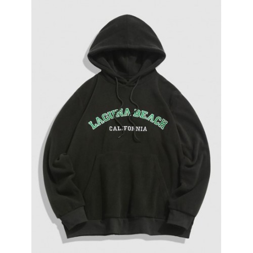 Letters Embroidered Fleece Vintage Essen...