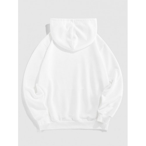 Streetwear Bear Graphic Pattern Pocket Hoodie