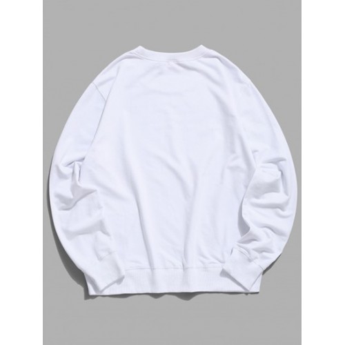 Cute Cat Graphic Lounge Crew Neck Sweatshirt