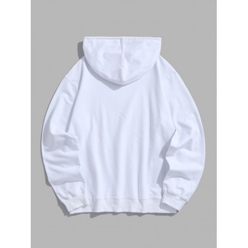 Colorful Painted Heart Graphic Drawstring Pouch Pocket Hoodie