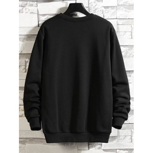 Photographic Print Rib-knit Trim Pullover Sweatshirt Photographic Print Rib-knit Trim Pullover Sweatshirt