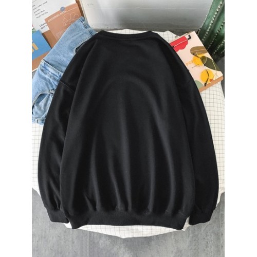 Eleven Slogan Pattern Drop Shoulder Sweatshirt