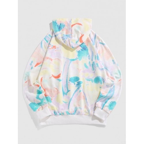 Streetwear Watercolor Painting Print Kangaroo Pocket Hoodie Streetwear Watercolor Painting Print Kangaroo Pocket Hoodie