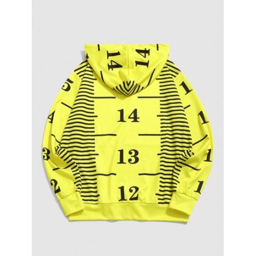 Streetwear Measure Gauge Print Kangaroo Pocket Hoodie Streetwear Measure Gauge Print Kangaroo Pocket Hoodie