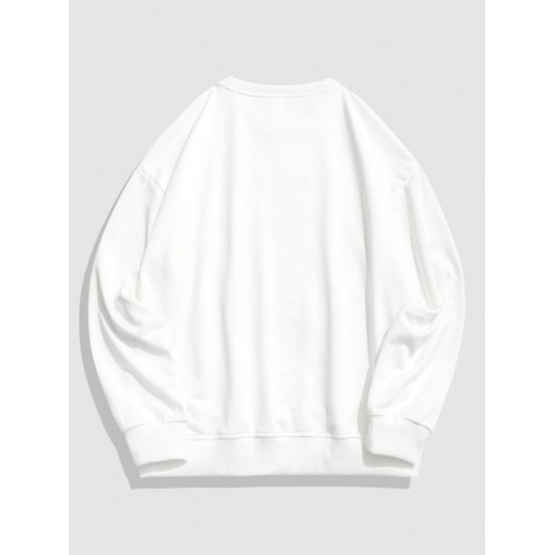 Keep Smile Graphic Drop Shoulder Sweatshirt Keep Smile Graphic Drop Shoulder Sweatshirt