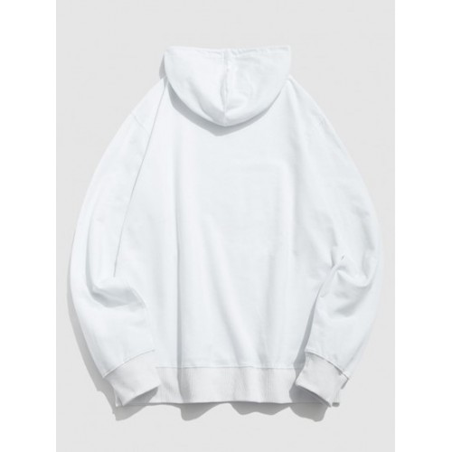 Brain Graphic Print Front Pocket Hoodie