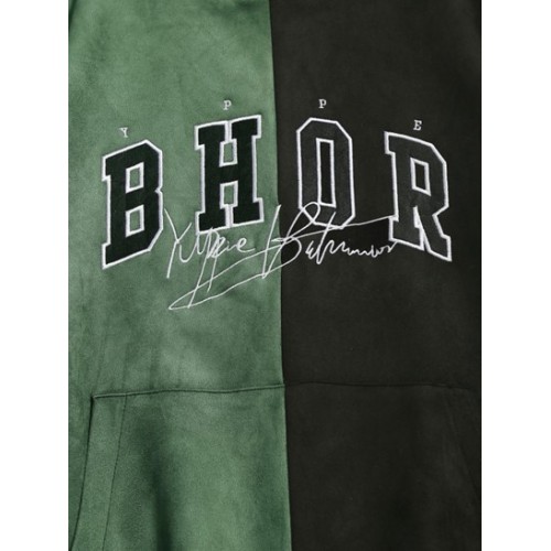 Streetwear Letters Embroidered Two Tone Suede Hoodie Streetwear Letters Embroidered Two Tone Suede Hoodie