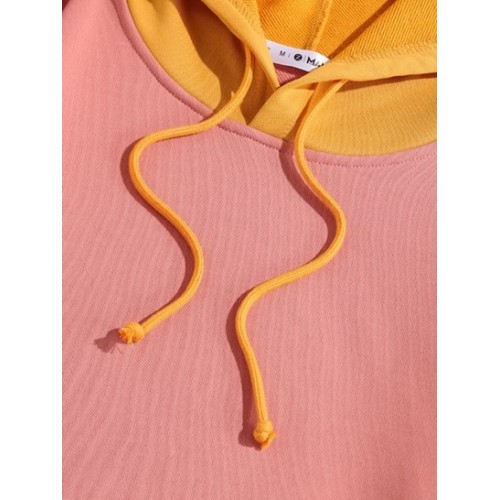 Streetwear Color Block Kangaroo Pocket Hoodie