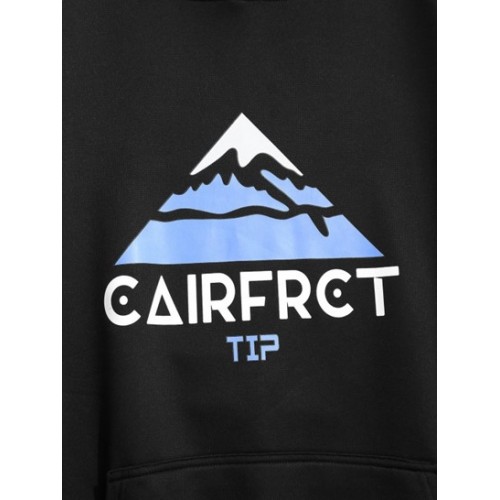 Cartoon Mountain Print Graphic Hoodie