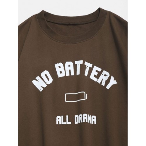 Letters Battery Graphic Print Sweatshirt Letters Battery Graphic Print Sweatshirt