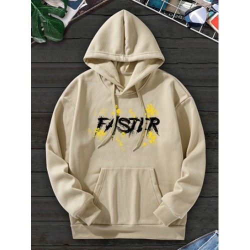 Fleece-lined Faster Print Vintage Hoodie