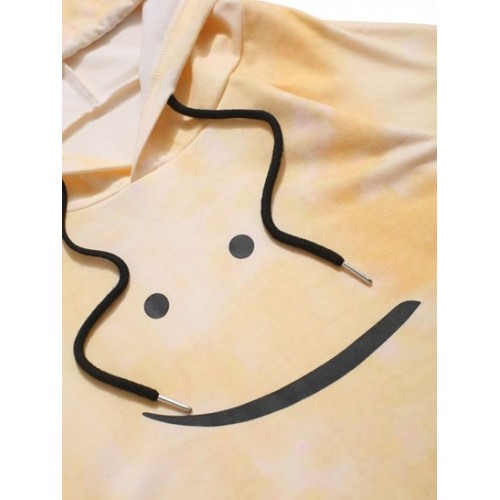 Tie Dye Smile For You Print Hoodie