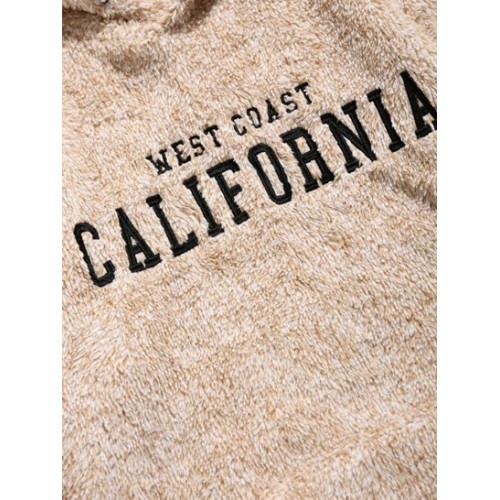 CALIFORNIA Embroidered Fuzzy Hoodie