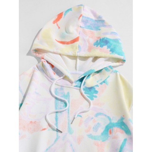 Streetwear Watercolor Painting Print Kangaroo Pocket Hoodie Streetwear Watercolor Painting Print Kangaroo Pocket Hoodie