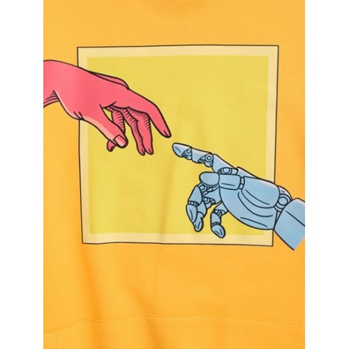 Cartoon Hands Print Kangaroo Pocket Hoodie Cartoon Hands Print Kangaroo Pocket Hoodie