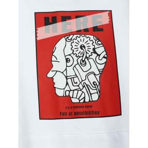 Brain Graphic Print Front Pocket Hoodie