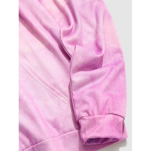 Cartoon Face Tie-dye Print Graphic Hoodie Cartoon Face Tie-dye Print Graphic Hoodie