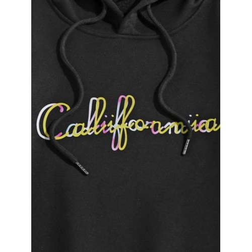 Streetwear California Print Kangaroo Pocket Essentials Hoodie