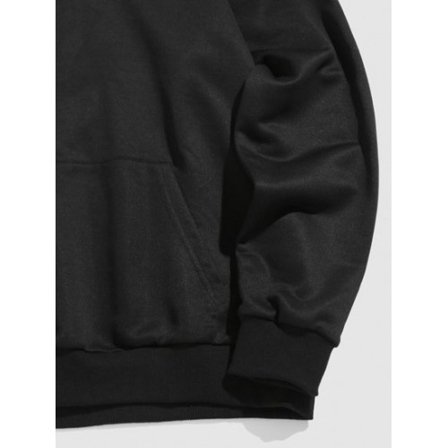 Streetwear Cherry Embroidery Pouch Pocket Hoodie