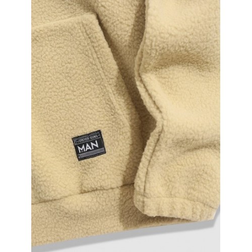 Streetwear Colorblock Two Tone Polar Faux Fur Fleece Hoodie