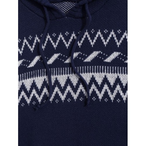 Hooded Tribal Jacquard Ethnic Aztec Printed Sweater Hooded Tribal Jacquard Ethnic Aztec Printed Sweater