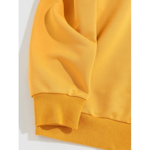 Streetwear Animal Graphic Print Two Tone Contrast Sweatshirt