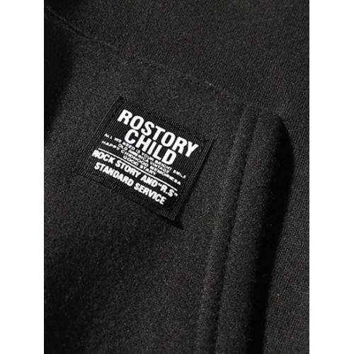 Color-blocking Letter Patch Detail Pouch Pocket Fleece Hoodie