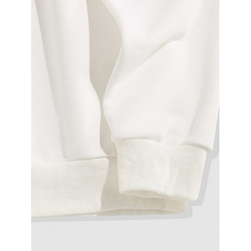 Streetwear Celestial Sun And Moon Two Tone Sweatshirt