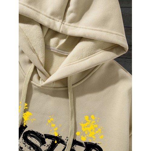 Fleece-lined Faster Print Vintage Hoodie