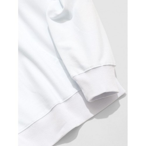 Rose Flower Letter Graphic Hoodie