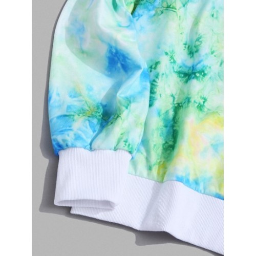 ET Pattern Graphic Tie-dye Print Hoodie