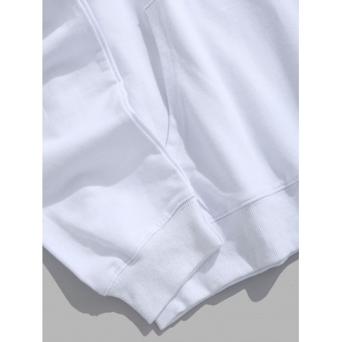 Colorful Painted Heart Graphic Drawstring Pouch Pocket Hoodie