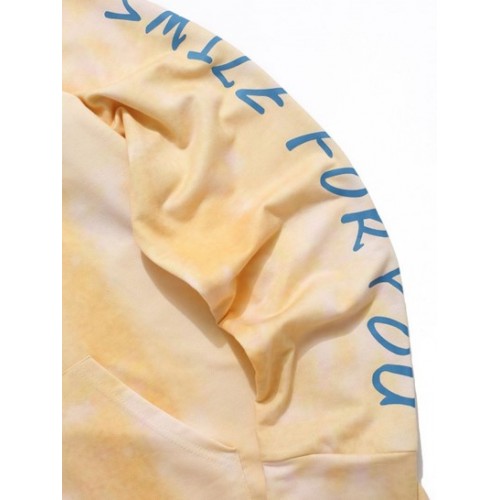 Tie Dye Smile For You Print Hoodie