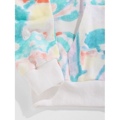 Streetwear Watercolor Painting Print Kangaroo Pocket Hoodie Streetwear Watercolor Painting Print Kangaroo Pocket Hoodie