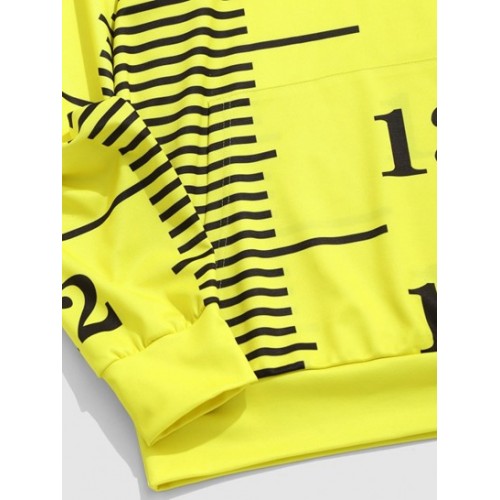 Streetwear Measure Gauge Print Kangaroo Pocket Hoodie Streetwear Measure Gauge Print Kangaroo Pocket Hoodie