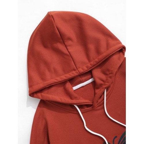 Y2K Aesthetic Reflective Butterfly Print Drop Shoulder Hoodie